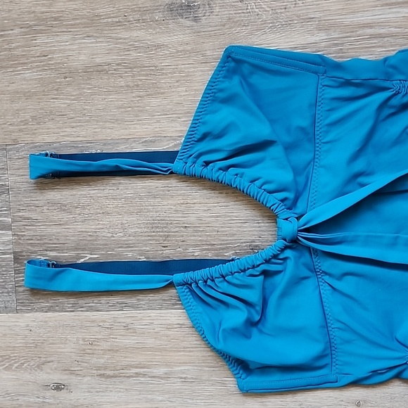 MALIA MILLS BLUE One Piece Swimsuit with Halter Neck and Bow - Picture 5 of 16